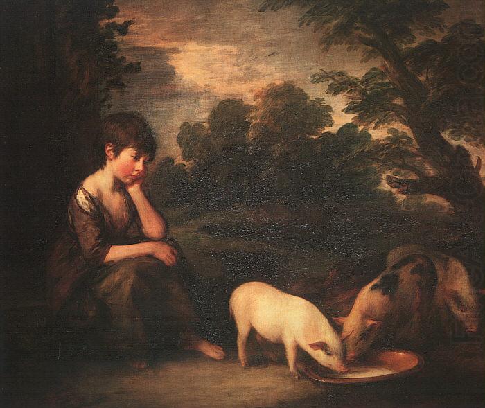 Thomas Gainsborough Girl with Pigs china oil painting image